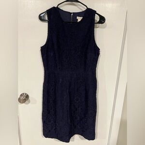 J.Crew navy lace dress